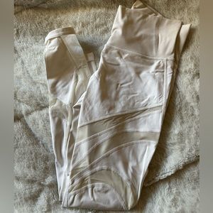 Lululemon White Mesh Leg Leggings